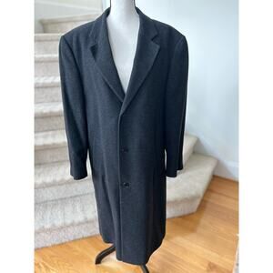 Pronto Uomo Marled Black Wool & Cashmere Blend Peacoat 42R